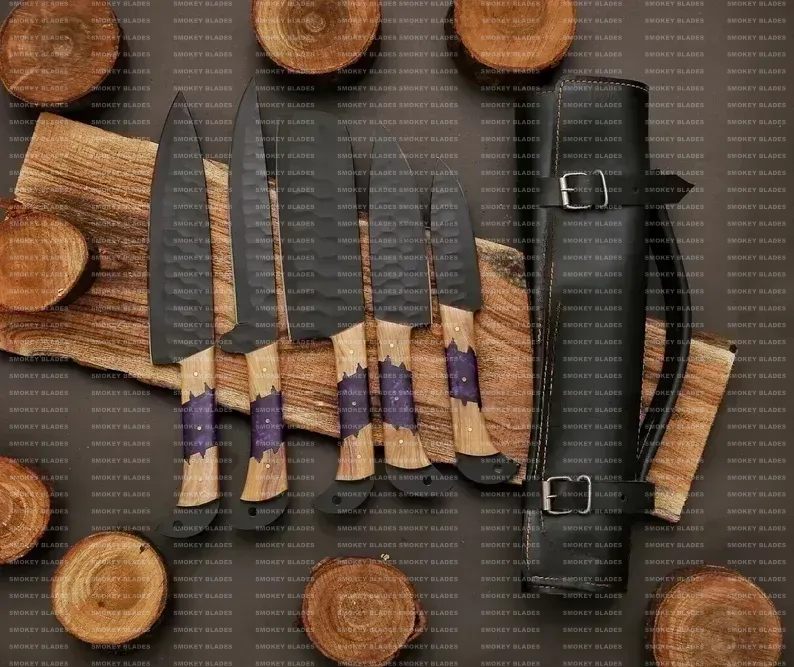 Hand Made BBQ/Chef/Butchers/Kitchen Knife Set – Smoky Blades