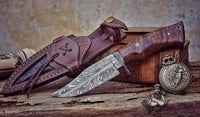 Handmade Damascus Steel Hunting Knife