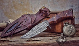 Handmade Damascus Steel Hunting Knife