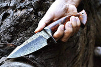 Handmade Damascus Steel Hunting Knife