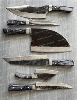 Hand Made BBQ/Chef/Kitchen Knife Set