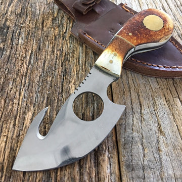 Hand Made Gut Hook Skinning Knife