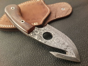 Hand Made Gut Hook Skinning Knife