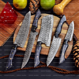 Hand Made BBQ/Chef/Kitchen Knife Set